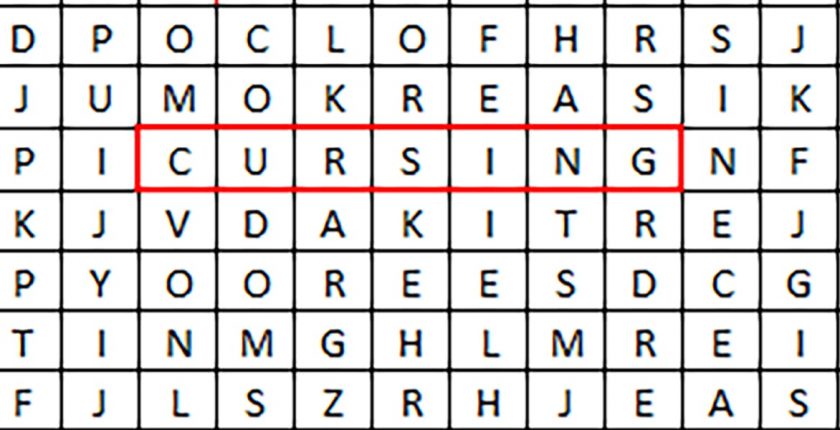 cursing wordsearch